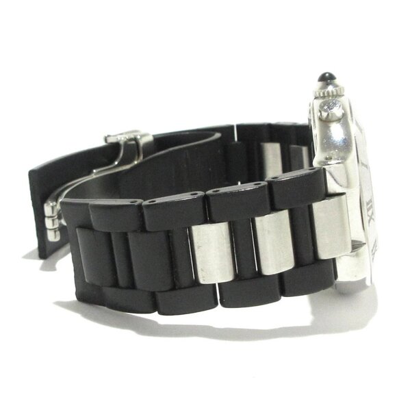 Auth Cartier Chronoscaph LM W10125U2 1******* Black Silver Men's Wrist Watch - Picture 12 of 12